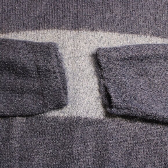 AX Armani Exchange Womens Small Blue Colorblock Mohair Nylon Crewneck Sweater - Picture 6 of 10